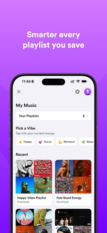 Moodify: Playlists That Fit! screenshot