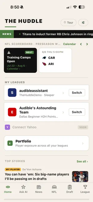 The Huddle Sports screenshot 1