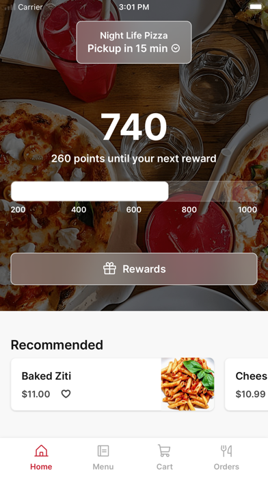 Night Life Pizza iPhone screenshot 1 - Food & Drink app