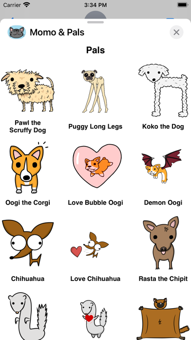 Momo & Pals iPhone screenshot 4 - Stickers app