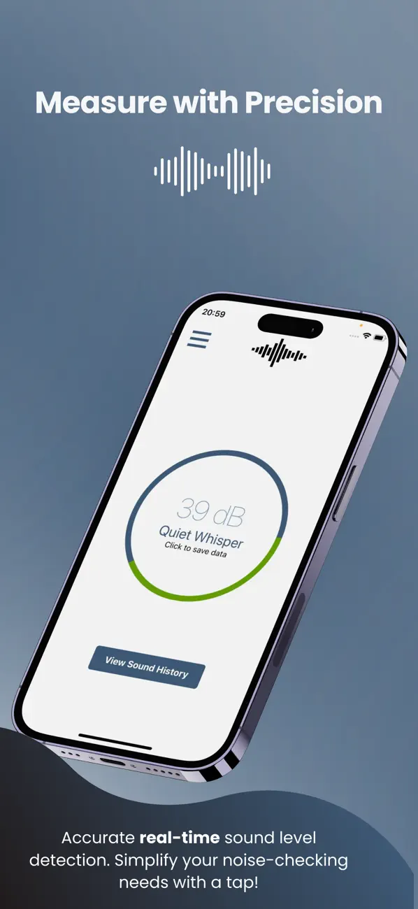 Screenshot #1 pour dbMeter - Decibel Level Meter