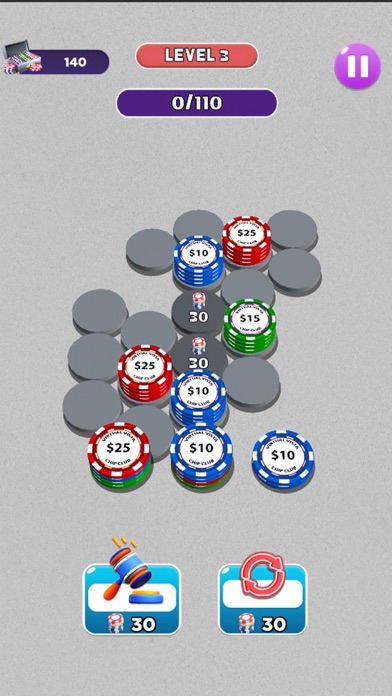Poker Chips Sort: Hexa Puzzle Screenshot