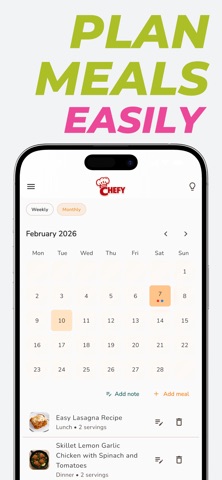 Chefy Meal Planner & Recipes screenshot