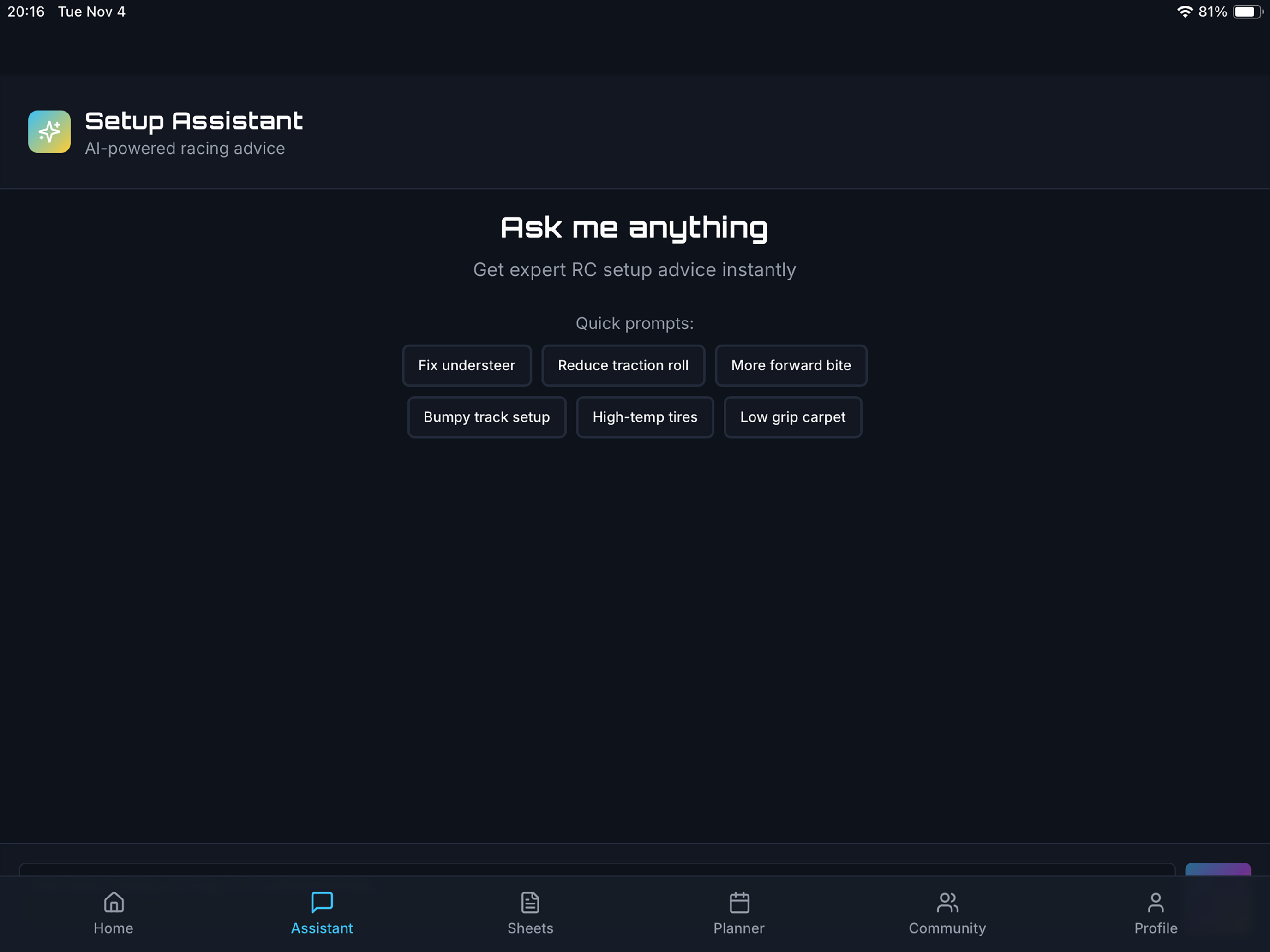RC Setup IQ Assistant