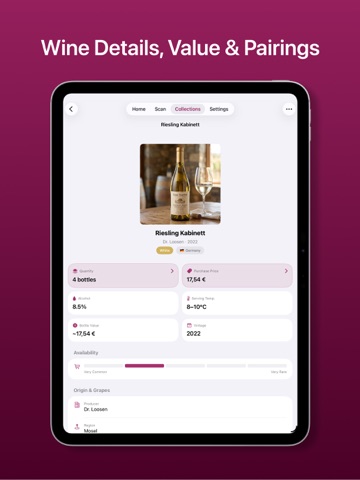 Wine Scanner App: Weino iPad screenshot