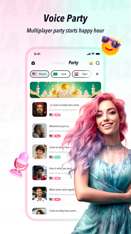 #4. Yaza Chat (iOS) 由: DREAM MEDIA PTE. LTD.