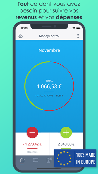 Screenshot #1 pour MoneyControl revenus et dépens