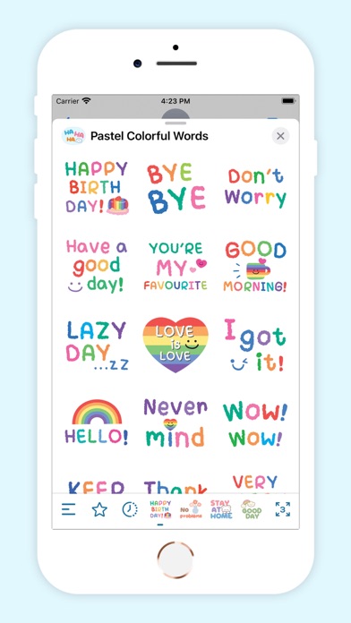 Screenshot #1 pour Pastel Colorful Words
