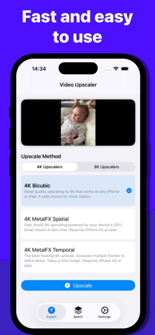 Video Upscaler - 4K & 8K iPhone screenshot
