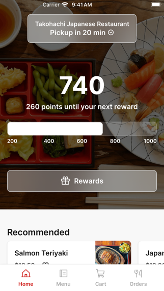 Takohachi Japanese Restauran app screenshot