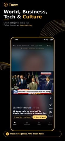 Tnew: Daily News & Headlines iPhone screenshot