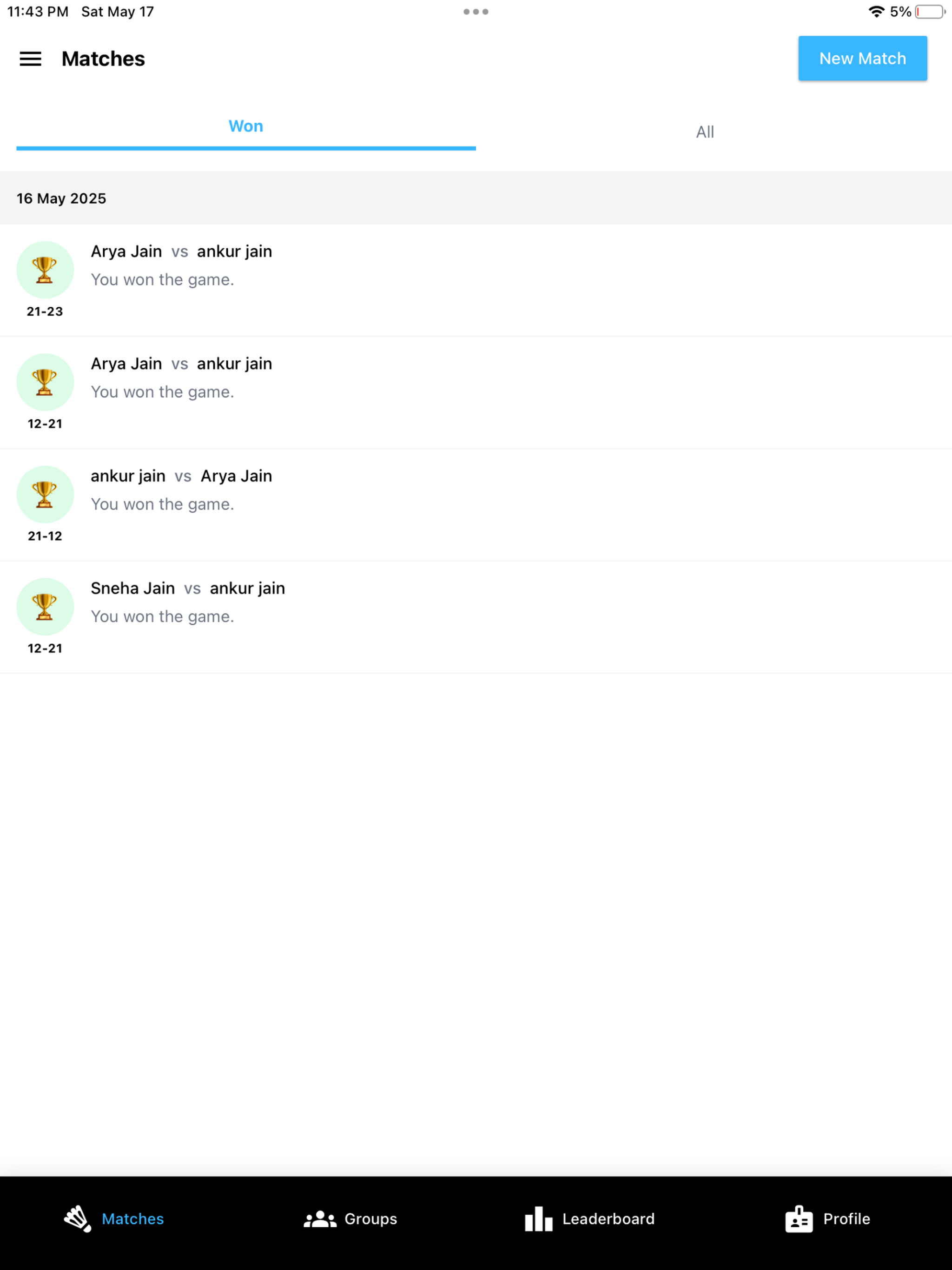 Guzo: Badminton score & stats screenshot 9