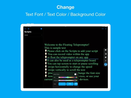 Teleprompter: Floating Notes iPad screenshot 6 - Photo & Video app