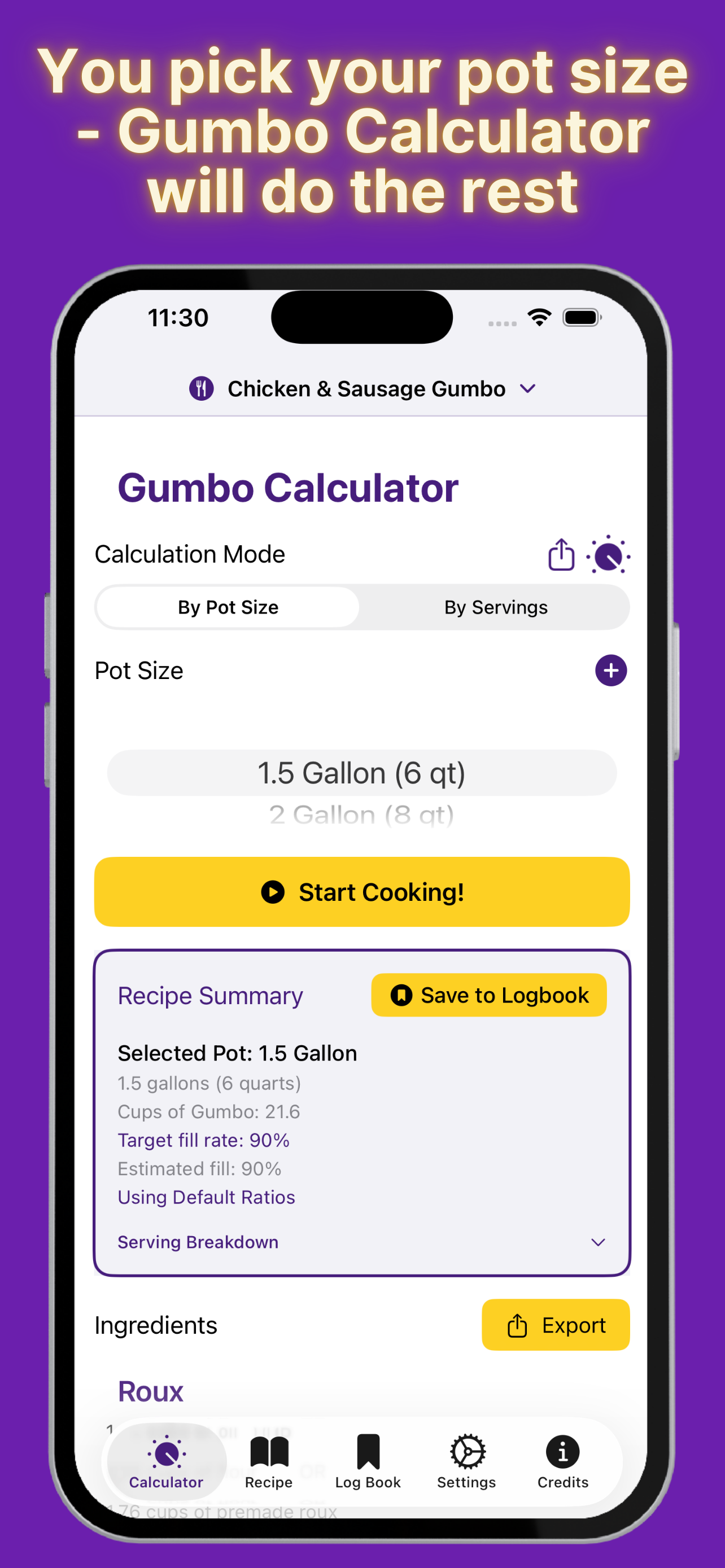 Gumbo Calculator