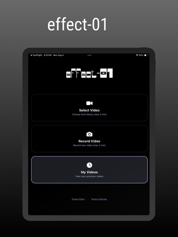 Effect 01 iPad screenshot