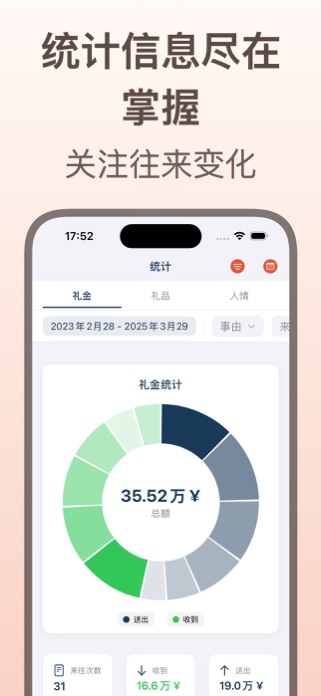 Screenshot of 往来账本 - 人情随礼记账工具