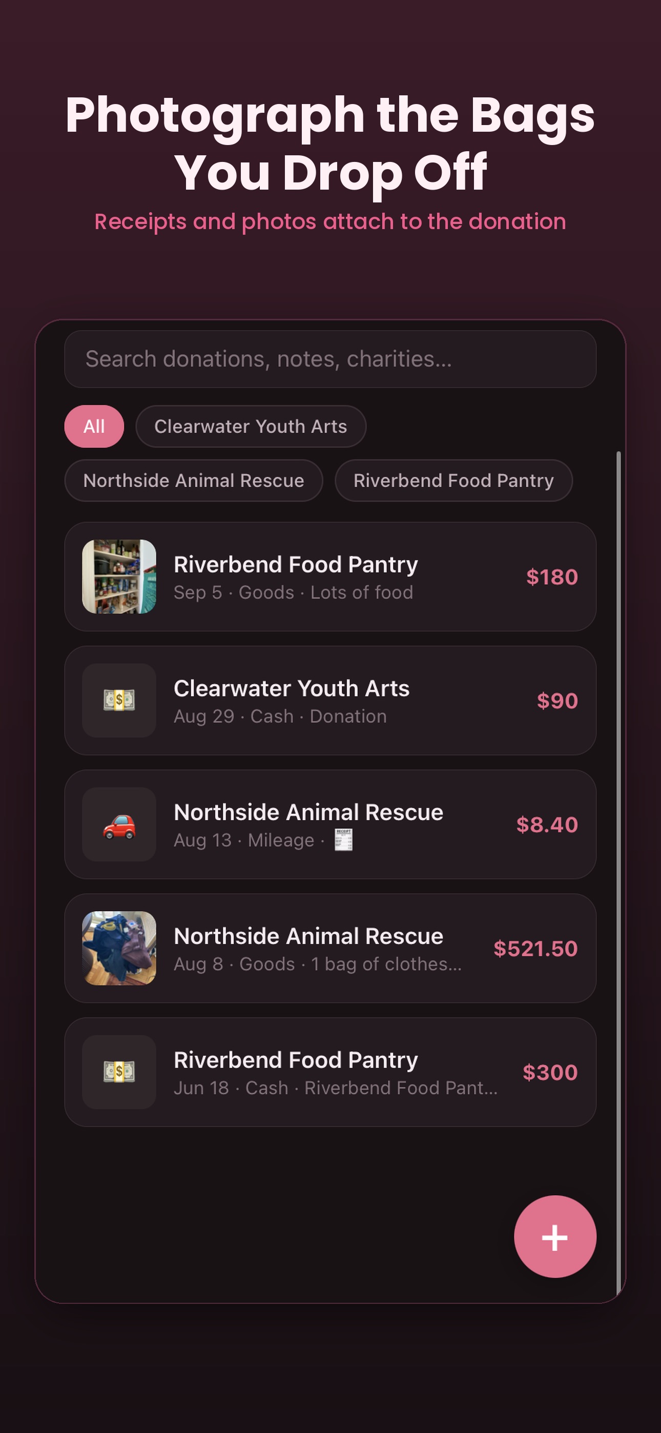 Screenshot 3 of Donation Tracker: Given