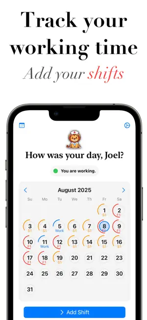 WorkPal: Shift & Hours Tracker screenshot 1