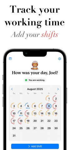 WorkPal: Shift & Hours Tracker Screenshot 1 of 3