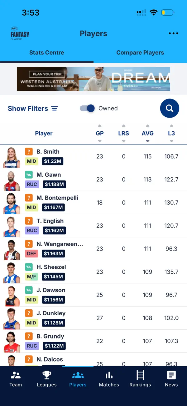 Screenshot #2 pour AFL Fantasy