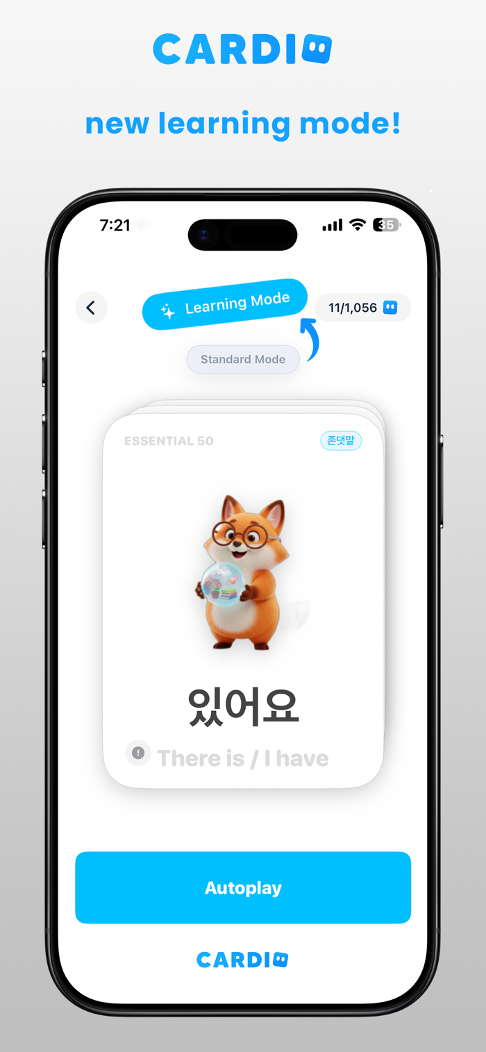 Cardio Language Learning - 该韩语学习应用借助智能抽认卡、间隔重复和沉浸式音频助您建立流