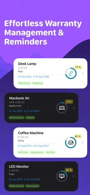 Warranty Receipt Tracker screenshot 1
