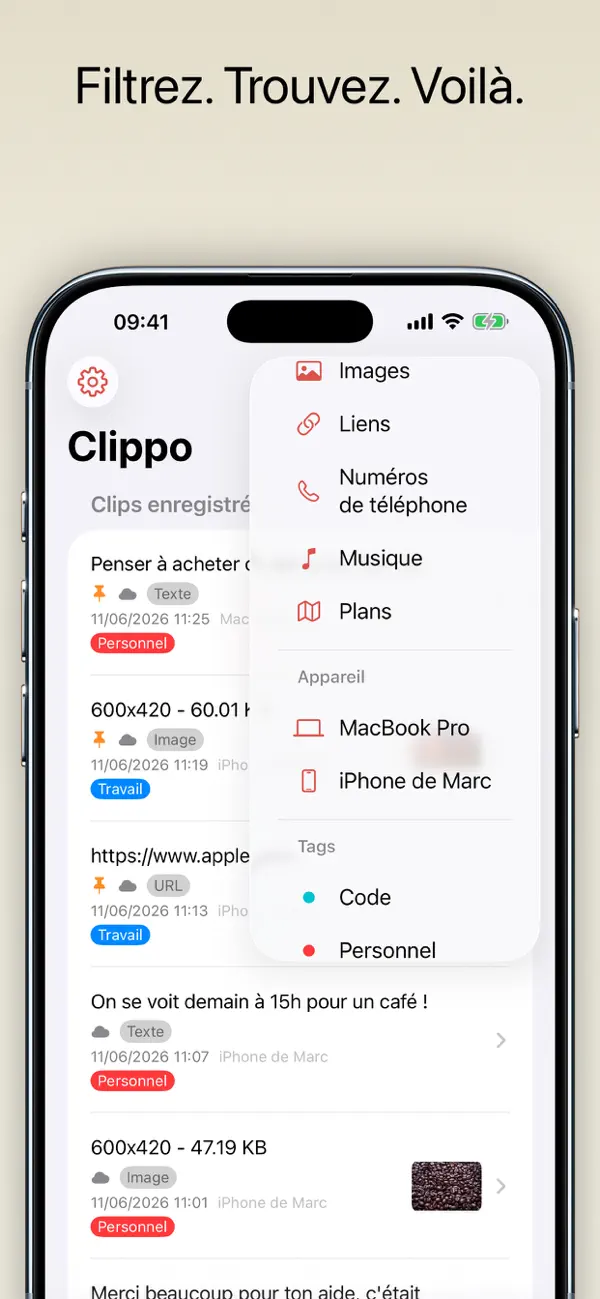 Screenshot #3 pour Clippo - Presse-papiers