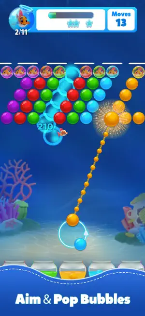 Fish Rescue Bubble Puzzle screenshot 1