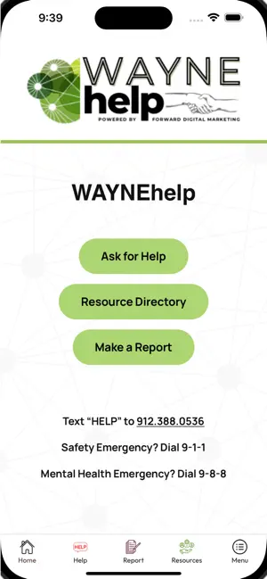 WAYNEhelp GA screenshot 1