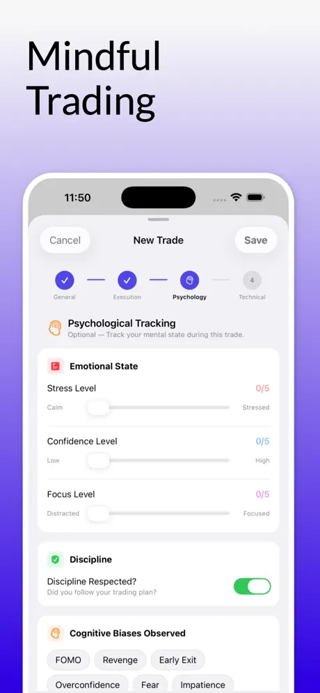 MyEdge Trading Journal — iPhone screenshot 2
