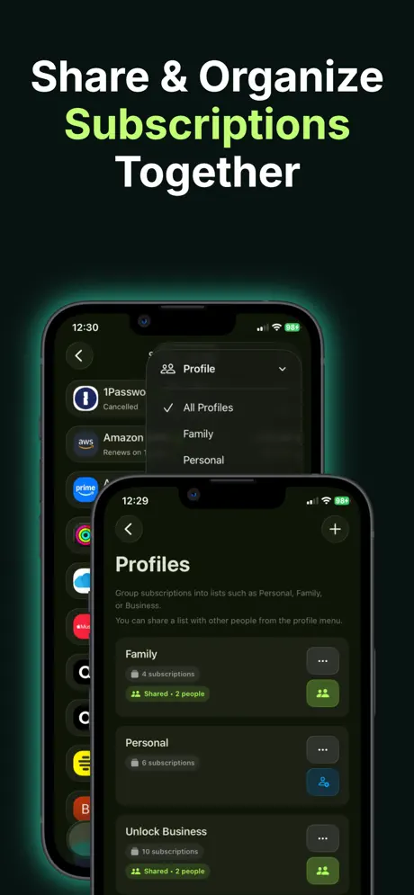Subio - Subscription Organizer 订阅管理追踪器应用截图