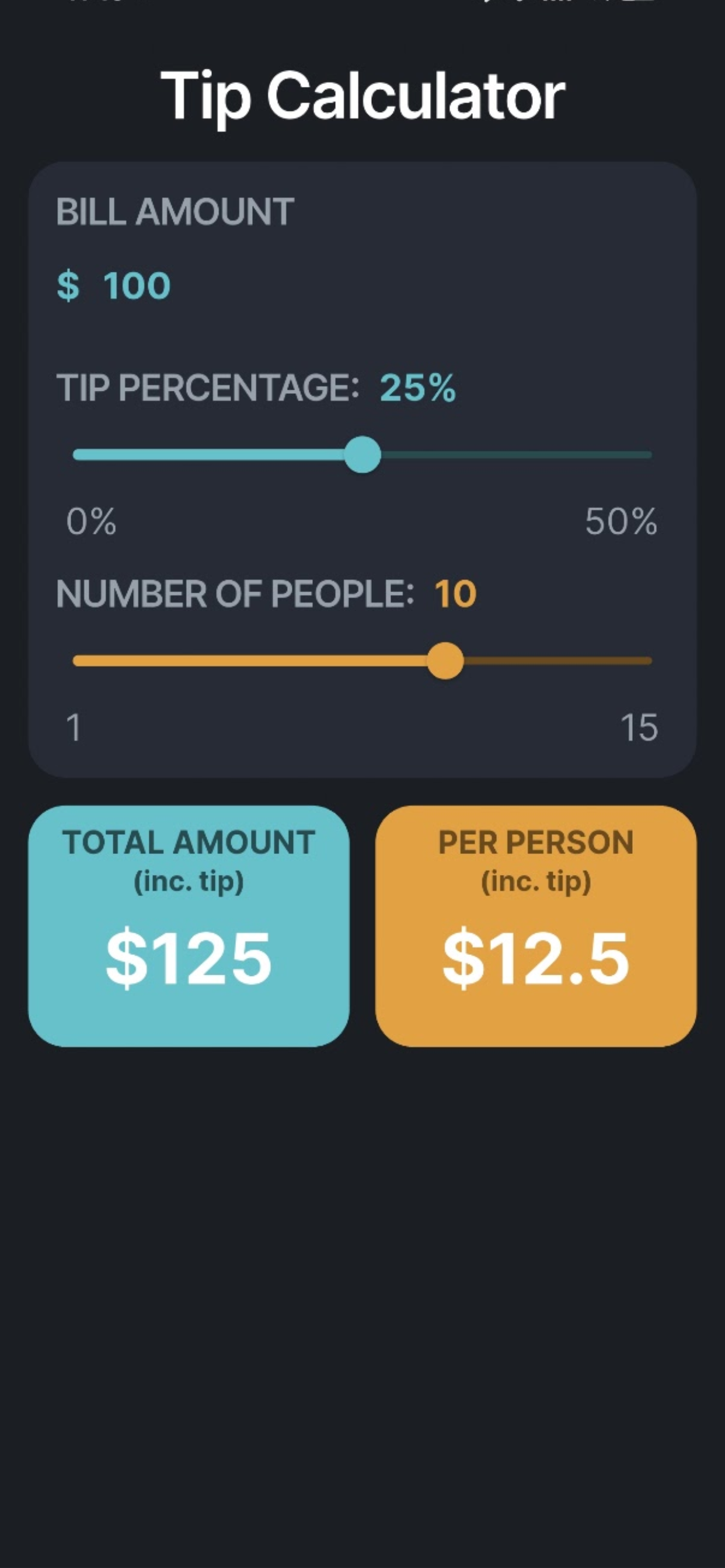 Bill Splitter - Tip Calculator screenshot 3