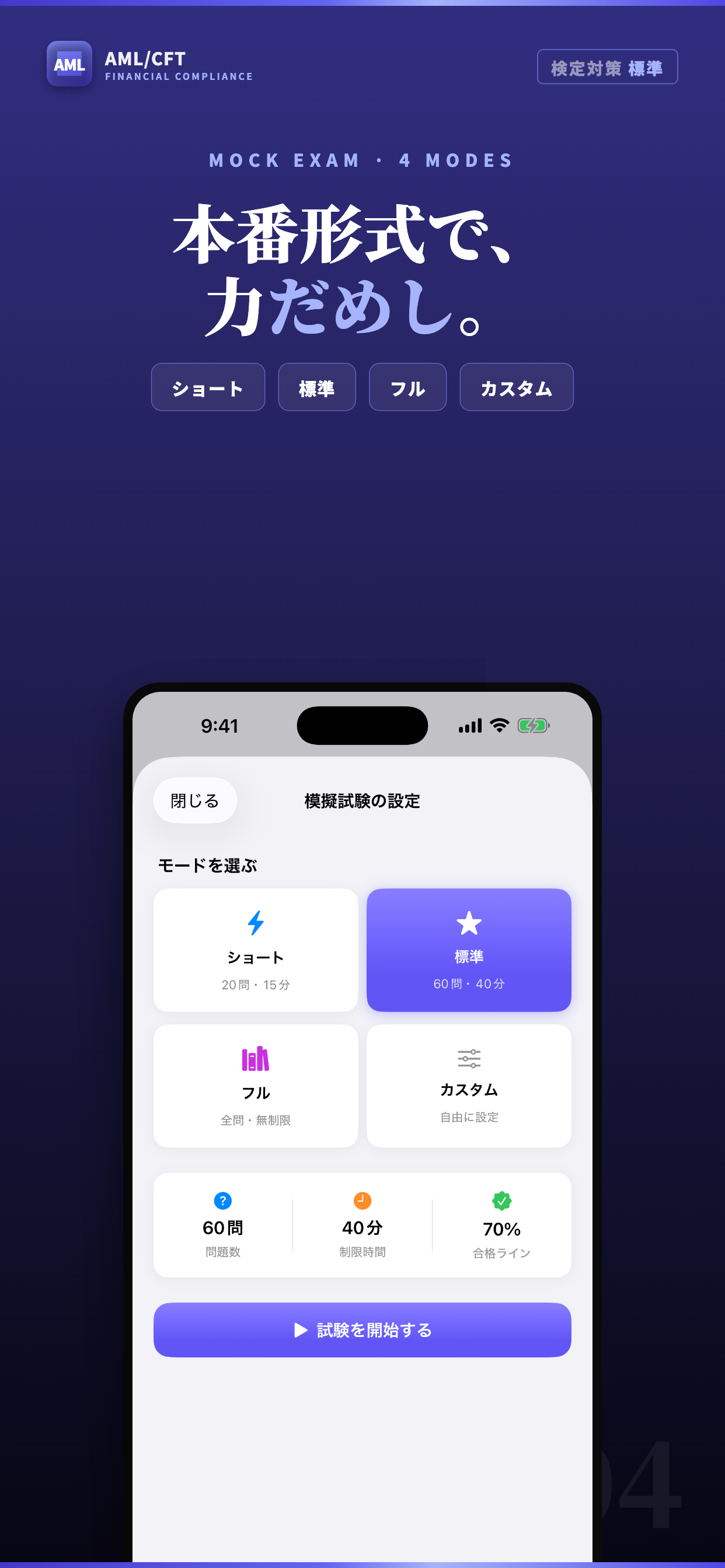 AML/CFTスタンダードコース 試験対策 問題集