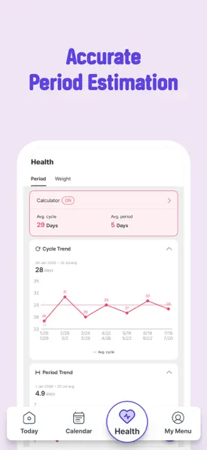Bom Calendar - Period tracker screenshot 4