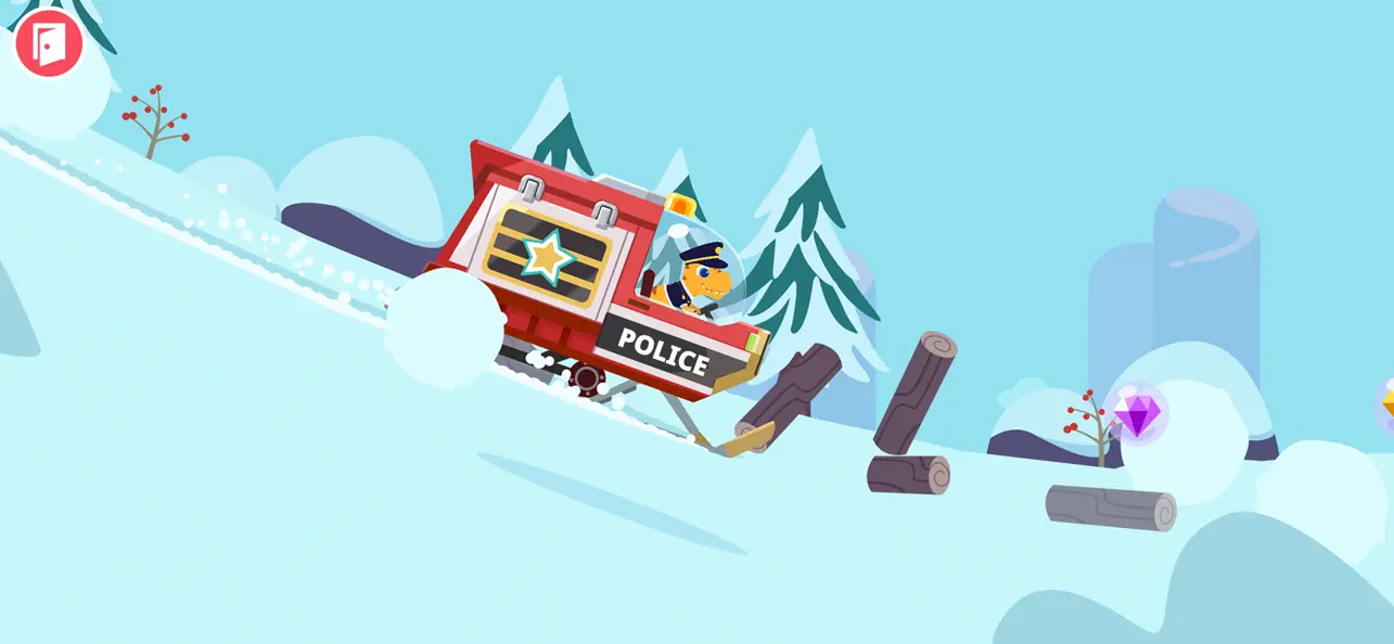 Screenshot #3 pour Jeux Voiture Police Dinosaure