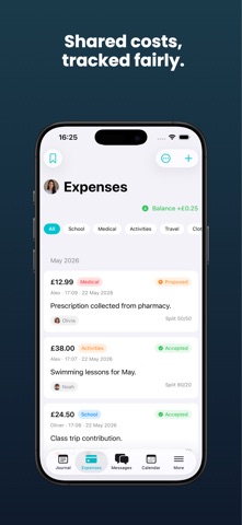 Parentlog: Co-Parenting App iPhone screenshot