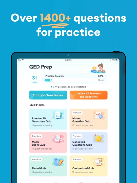 GED® Test Prep 2026 iPad screenshot 1 - Education app