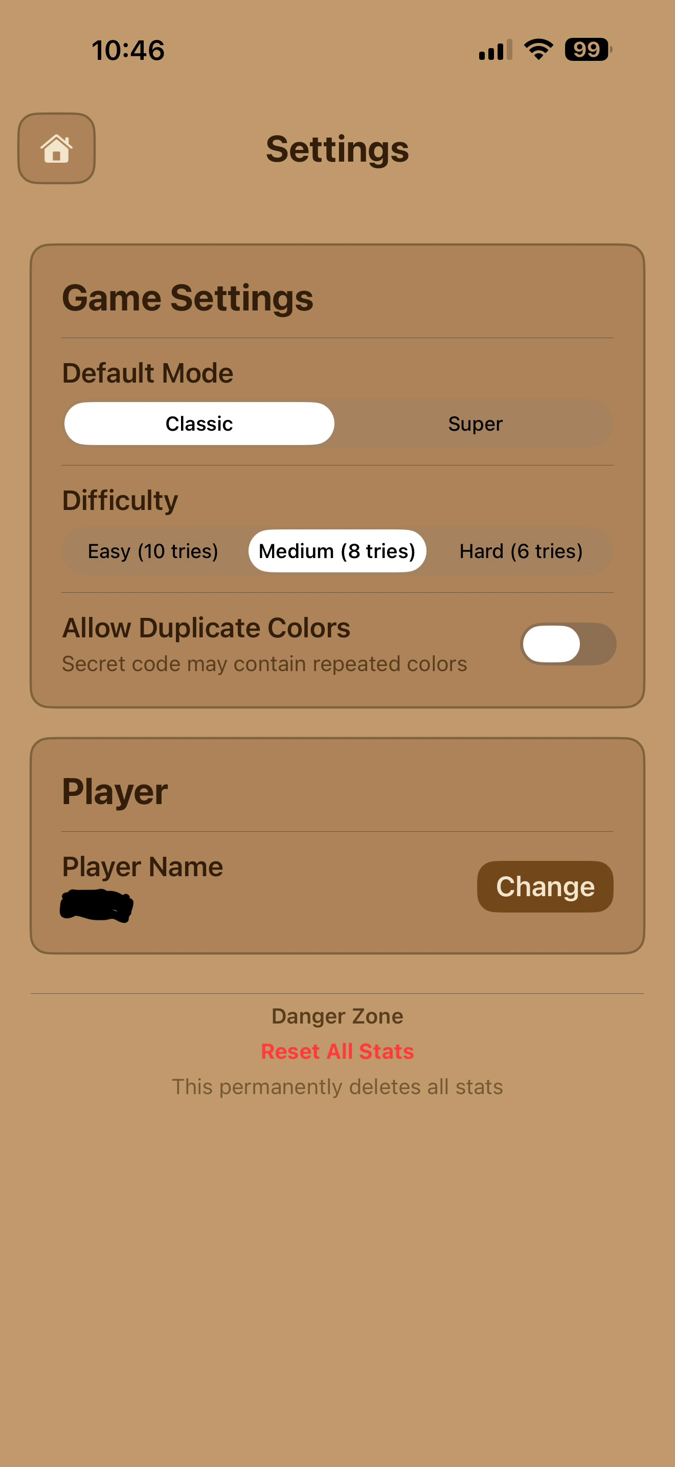 Bulls & Cows Code Game