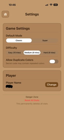 Bulls & Cows Code Game screenshot