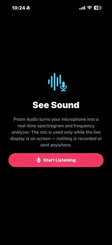 Prism Audio - Sound Analyzer iPhone screenshot