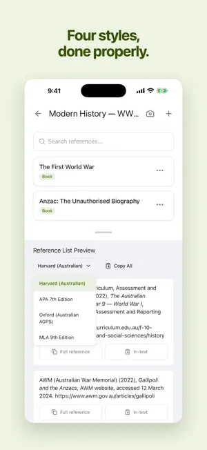 MyReferenceList screenshot 2