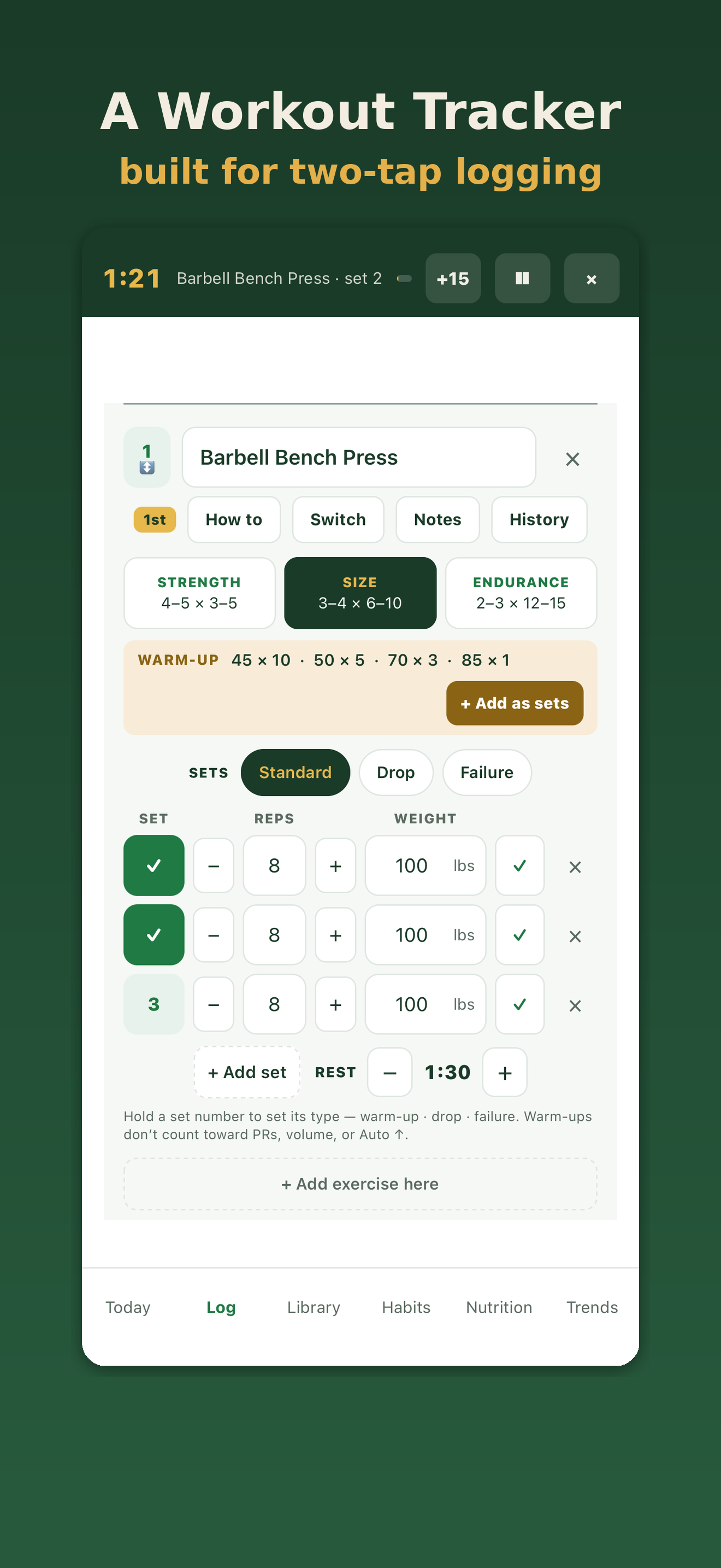 Training Ledger screenshot 2