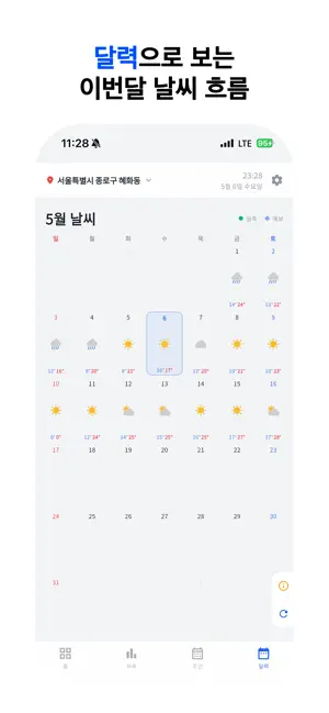 날씨픽 - 한눈에 오늘 날씨 iPhone screenshot 6