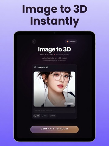 Rodin ai - 3D Model Generator iPad screenshot