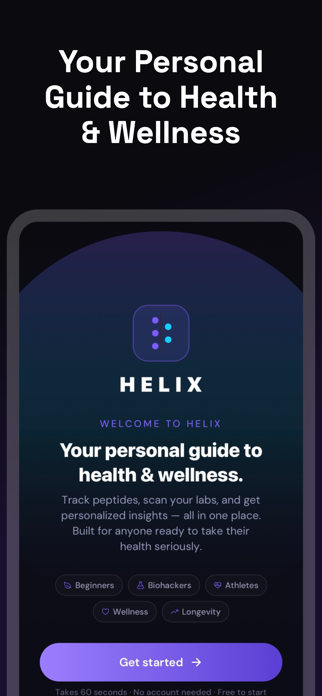 Helix: Peptide Tracker Screenshot 1 of 5