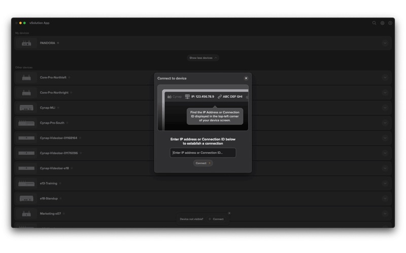 vSolution App screenshot