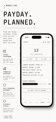 Budget.exe - Spending Tracker iPhone screenshot