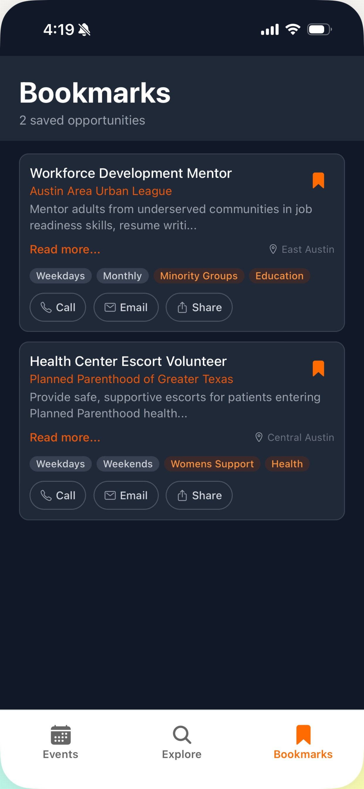 Volunteer Austin screenshot 5