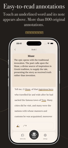 Homer’s Odyssey: Annotated screenshot 2