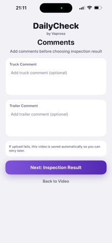 DailyCheck Driver iPhone screenshot